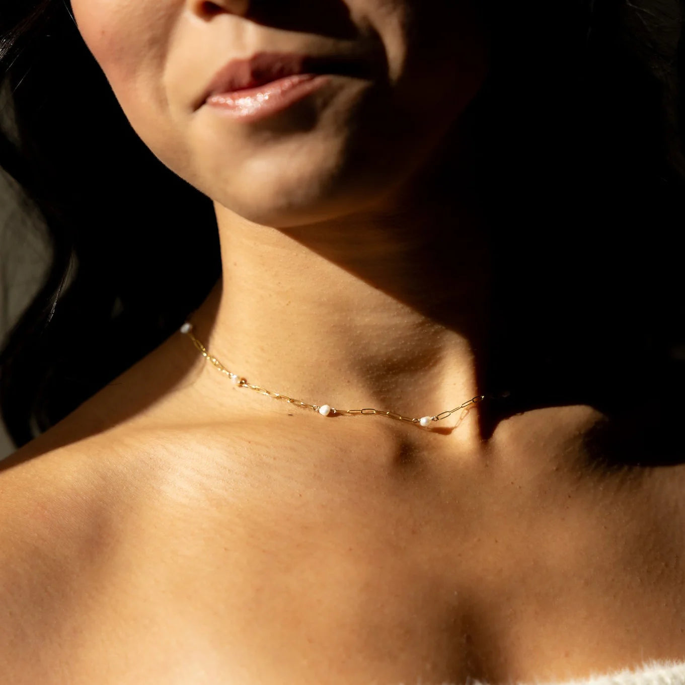 Pearl Cosette Chain Necklace