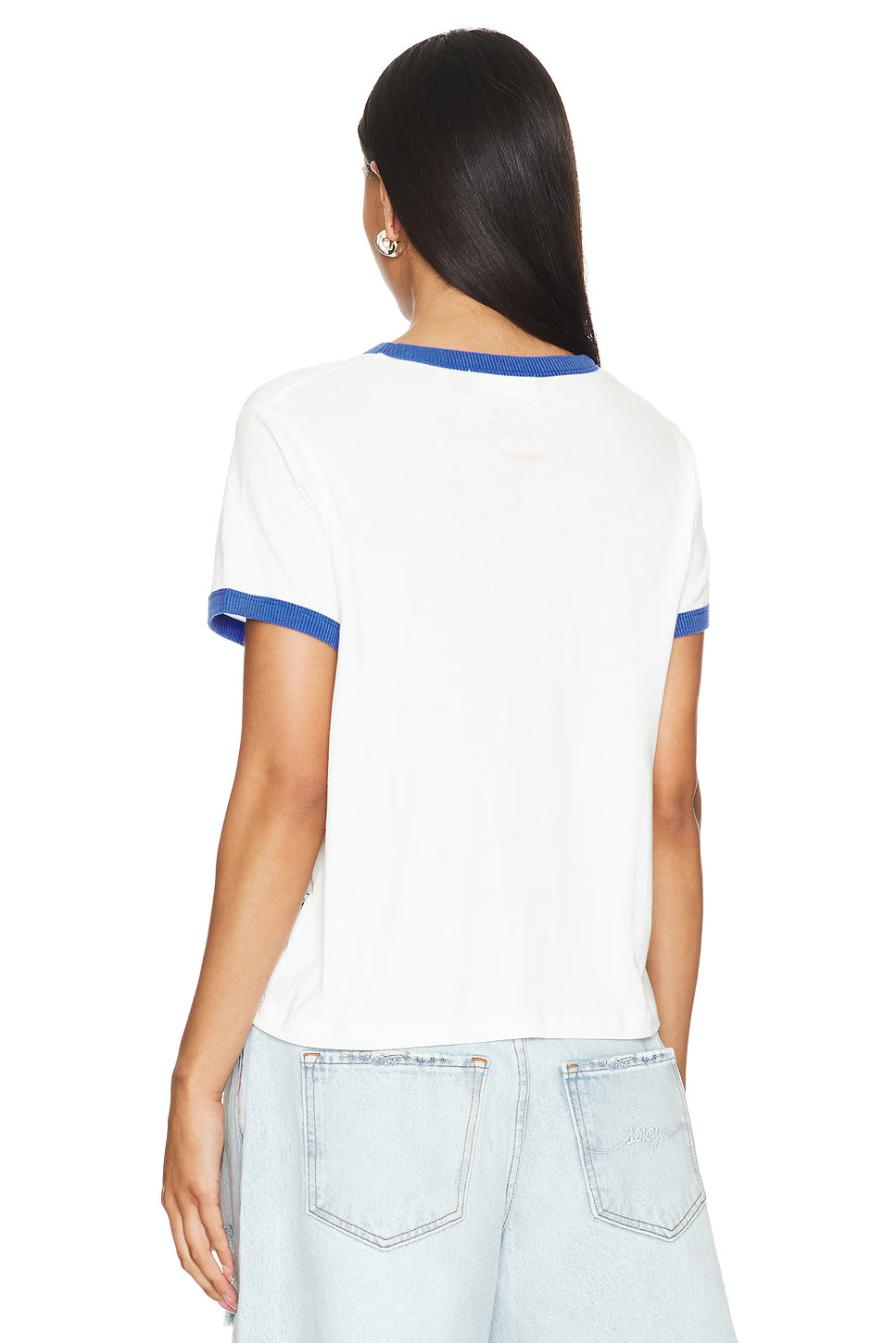 Yippee Coke Cowboy Perfect Ringer Tee White + Blue
