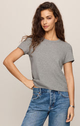 Junie Slub Tee Shirt Classic Heather Grey