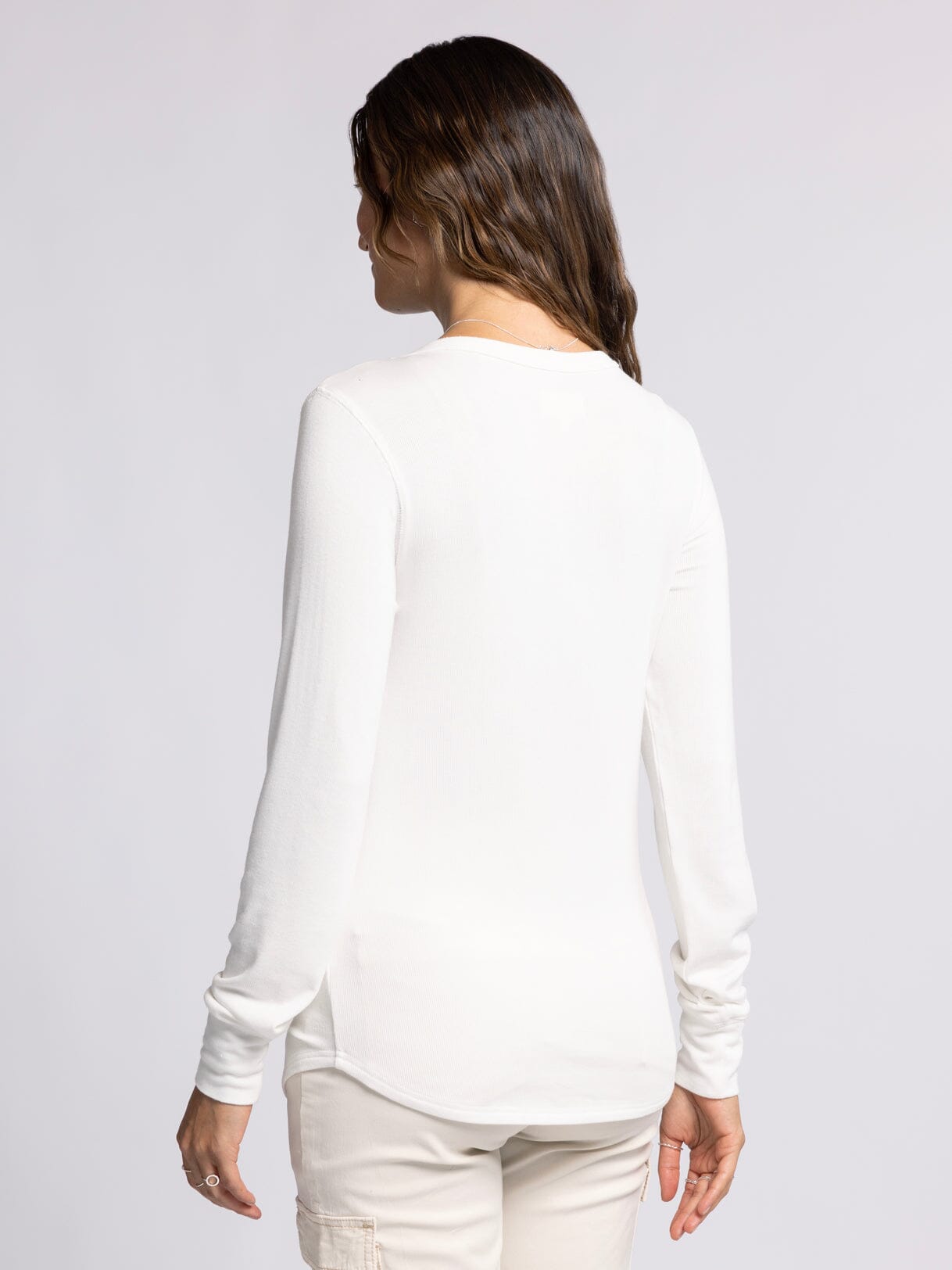 Stacy Long Sleeve Top White