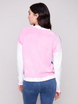 Cold Dye Two Tone Sweater Denim