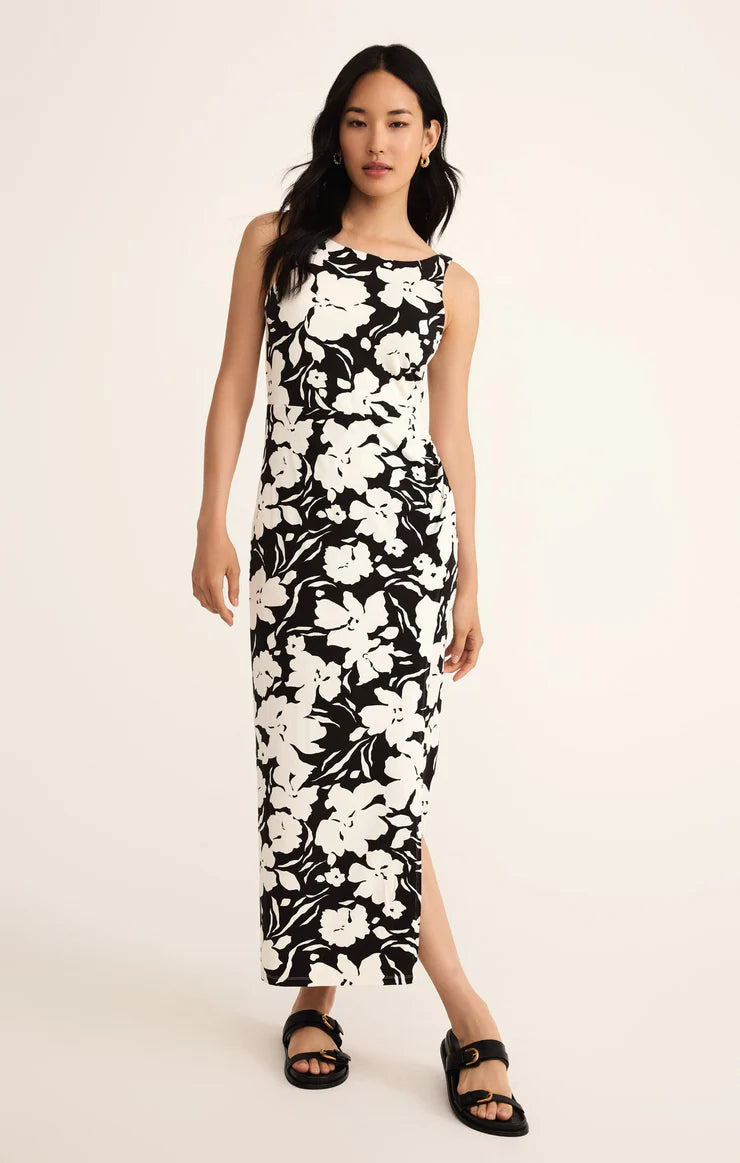 Valencia La Plage Midi Dress Black