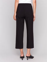 Cropped Wide Leg Pants Black