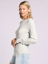 Stacy Long Sleeve Top Aqua Mist