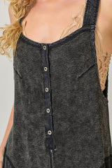 Mix Media Thermal Jumpsuit Washed Black