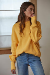 Riley Oversized High Neck Sweater Creamy Orange