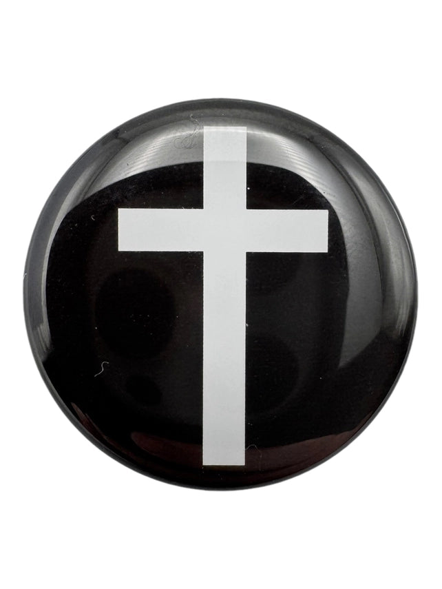 Tap To Pray Prayer Tag Sticker Black + Cross