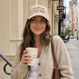 Coffee & Jesus Embroidered Corduroy Trucker Hat