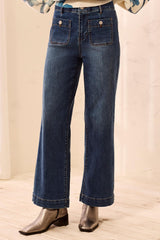 Sophia Curvy Super Straight Ankle Jeans Dusk