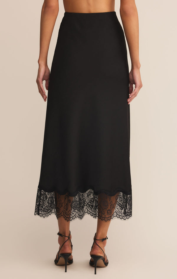 Cinder Lace Midi Skirt Black