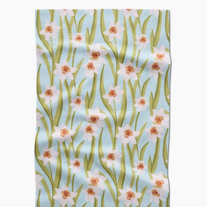 Geometry Tea Towel Daffodil Sky