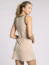 Ying Tie Waist Dress Oak Black Rib