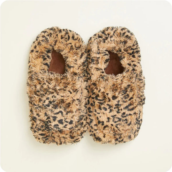 Warmies Slippers Tawny Leopard