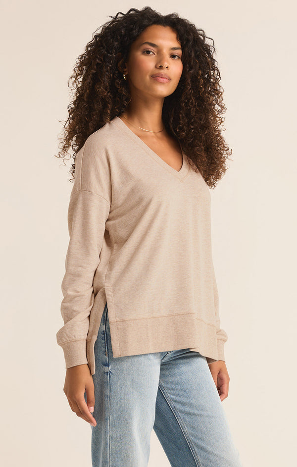 Modern Vneck Weekender Oatmeal Heather