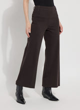 Erin High Waist Wide Leg Denim Pants Double Espresso