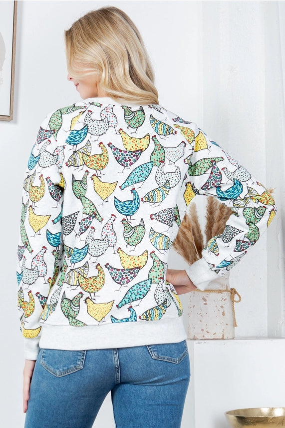 Chicken Fleece Sweatshirt