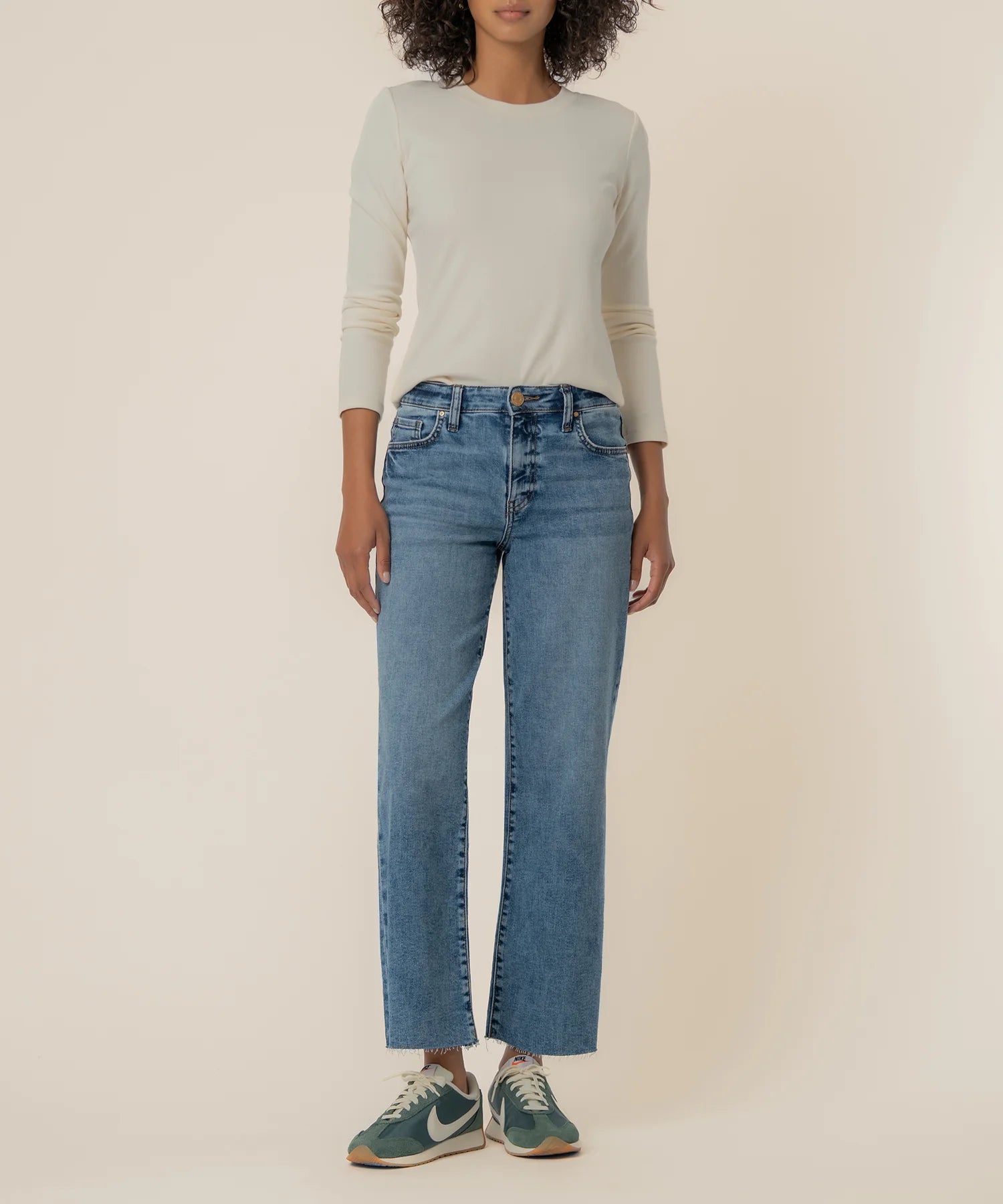 Charlotte Wide Leg Raw Hem Jeans Star