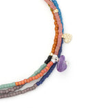 Mixed Media Wrap Bracelet/Necklace Protection | Amethyst