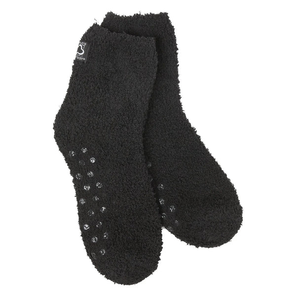 Cozy Quarter Gripper Socks Black