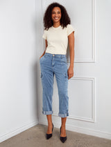 Tencel Stretch Cargo Pants Chambray