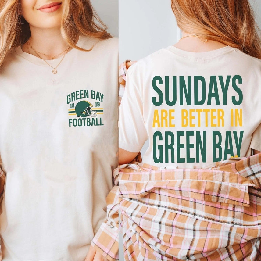 Sundays Are Better in GB Tee Natural