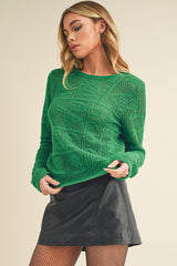 Ellis Knit Sweater Green