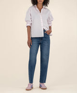Ashley High Rise Side Inset Barrel Leg Jeans Moderate