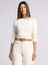 Stacy Long Sleeve Top White Swan