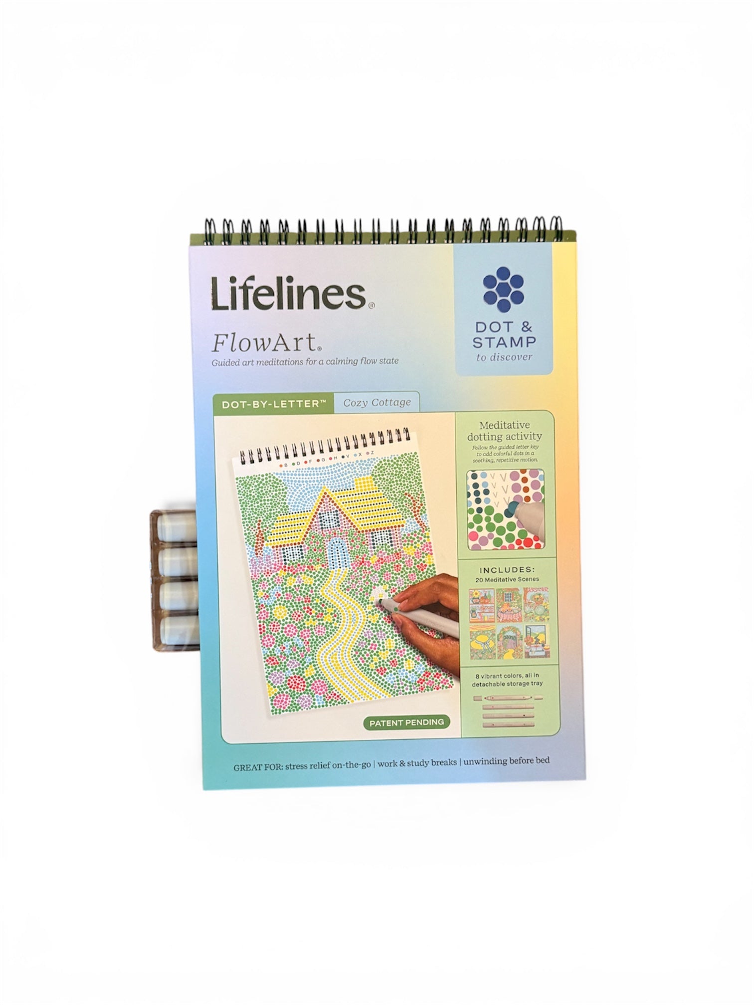 Lifelines FlowArt Dot By Letter Book Cozy Cottage