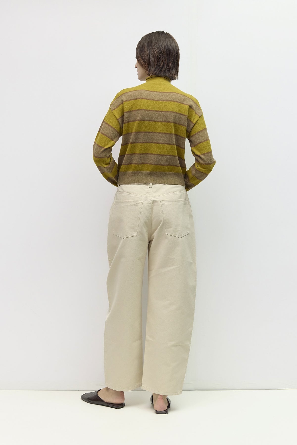 Claude Cardigan Chartreuse, Taupe + Brown