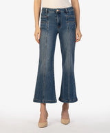 Meg High Rise Wide Leg Double Front Pocket Jeans Exceeded