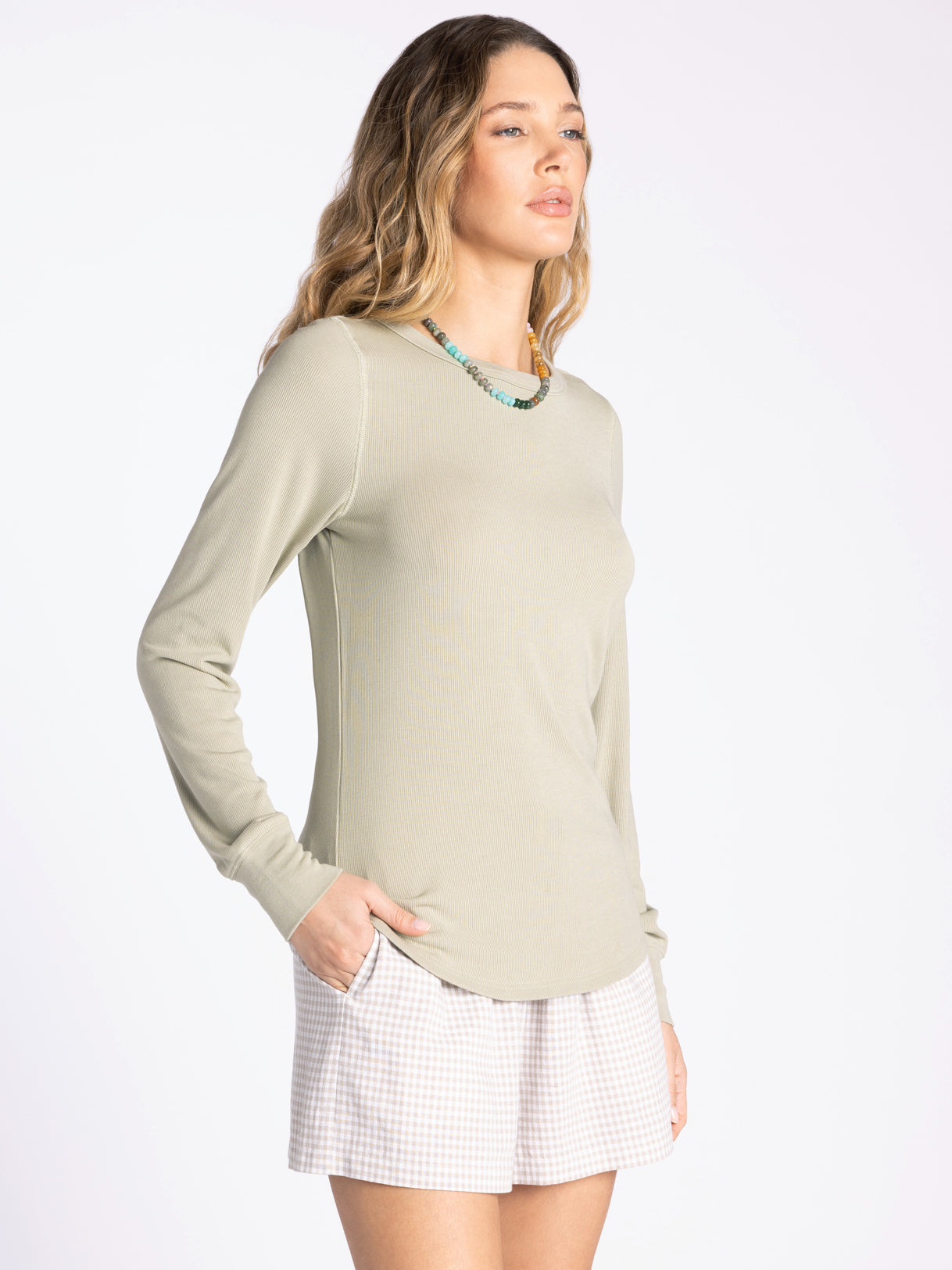 Stacy Long Sleeve Top Tea