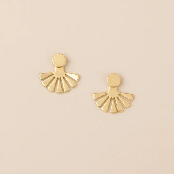 Refined Earrings Sunburst Ear Jacket | Gold Vermeil