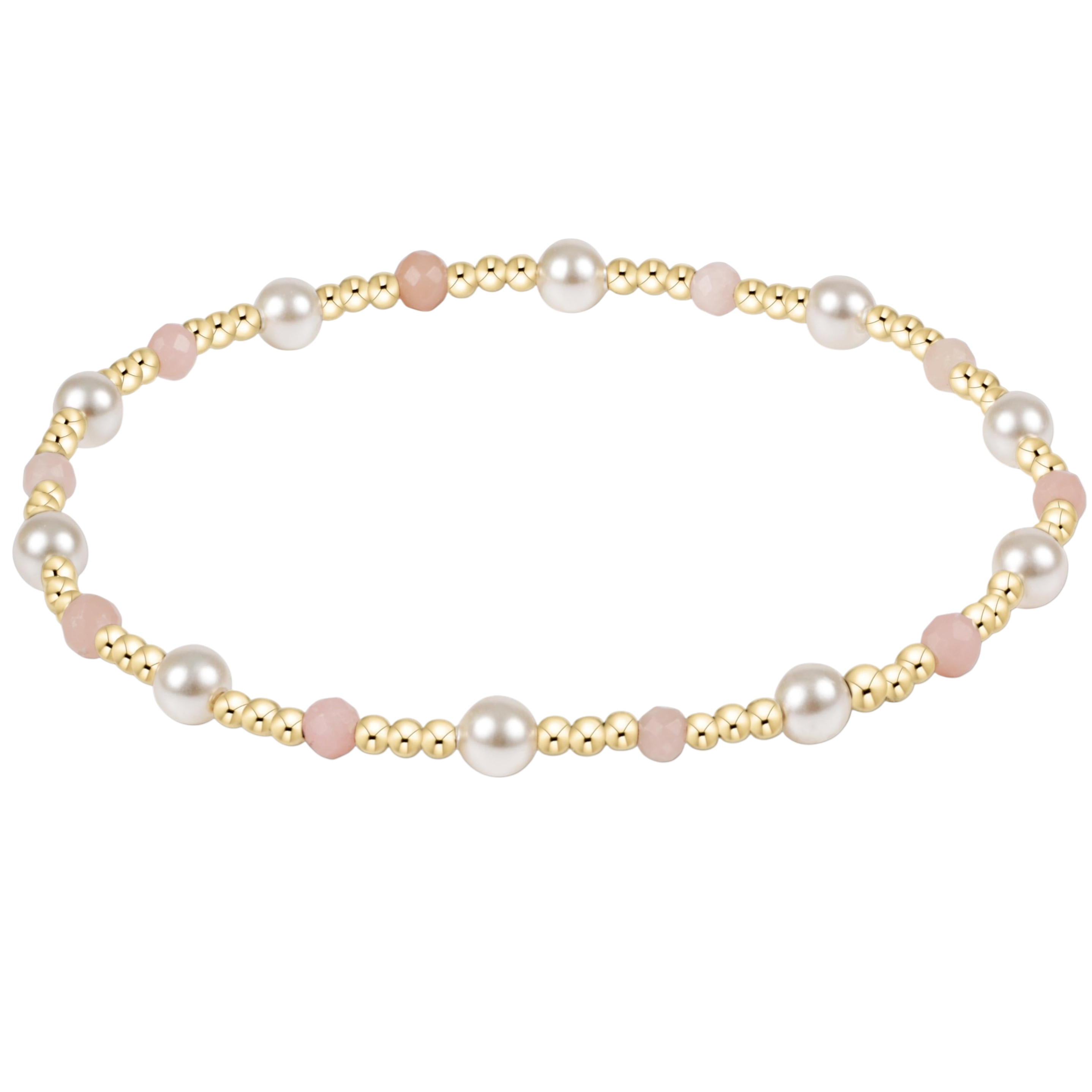 Extends Pearl Sincerity 4mm Gem Bracelet Pink Opal