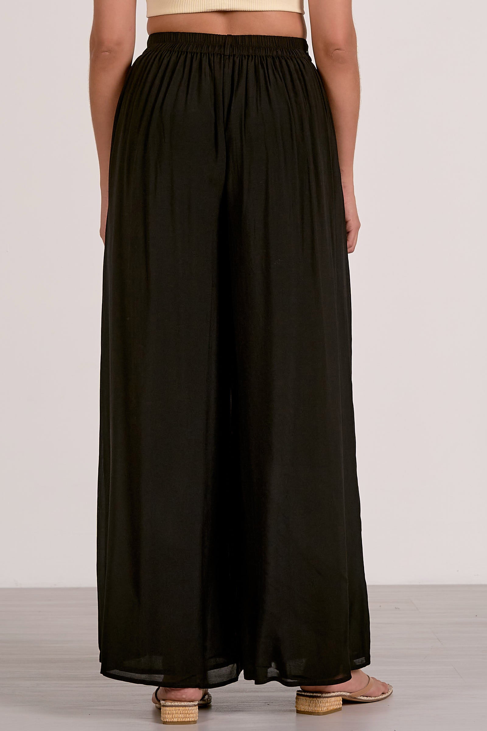 Flowy Wide Leg Pants Black