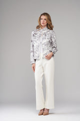Printed Lace Inset Vegan Leather Jacket Viper