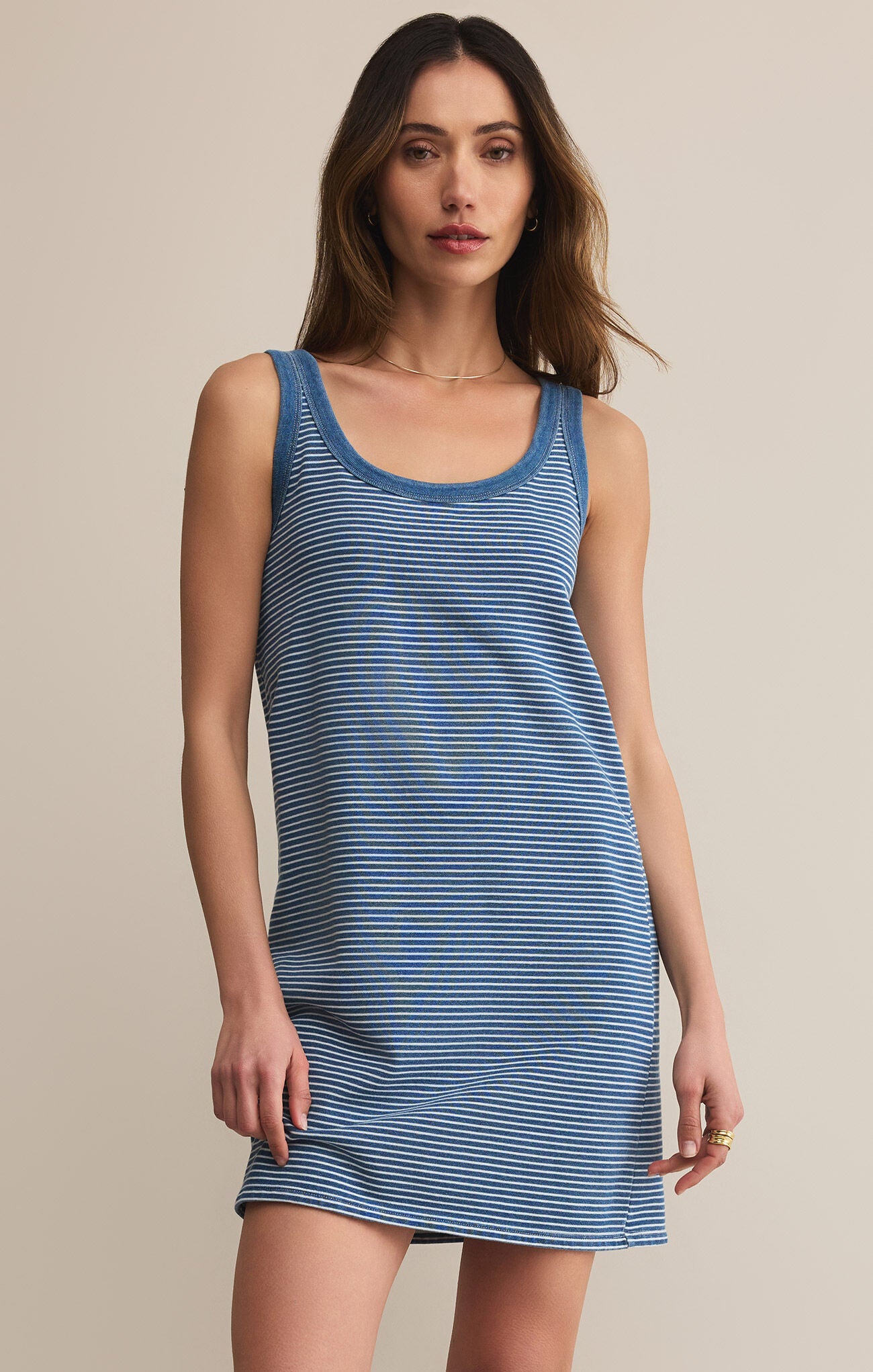 Mathis Striped Mini Dress Vintage Indigo