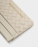 Nova Woven Texture Cardholder Off White