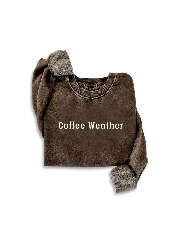Coffee Weather Mineral Sweatshirt Brown