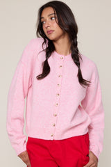 Cozy Stripe Cardigan Punch