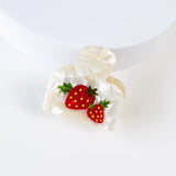 Eco Strawberry Farm Handmade Hair Claw Clip