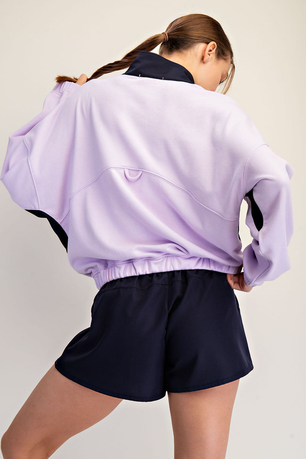 French Terry Playful Set Sweet Lavender + Navy