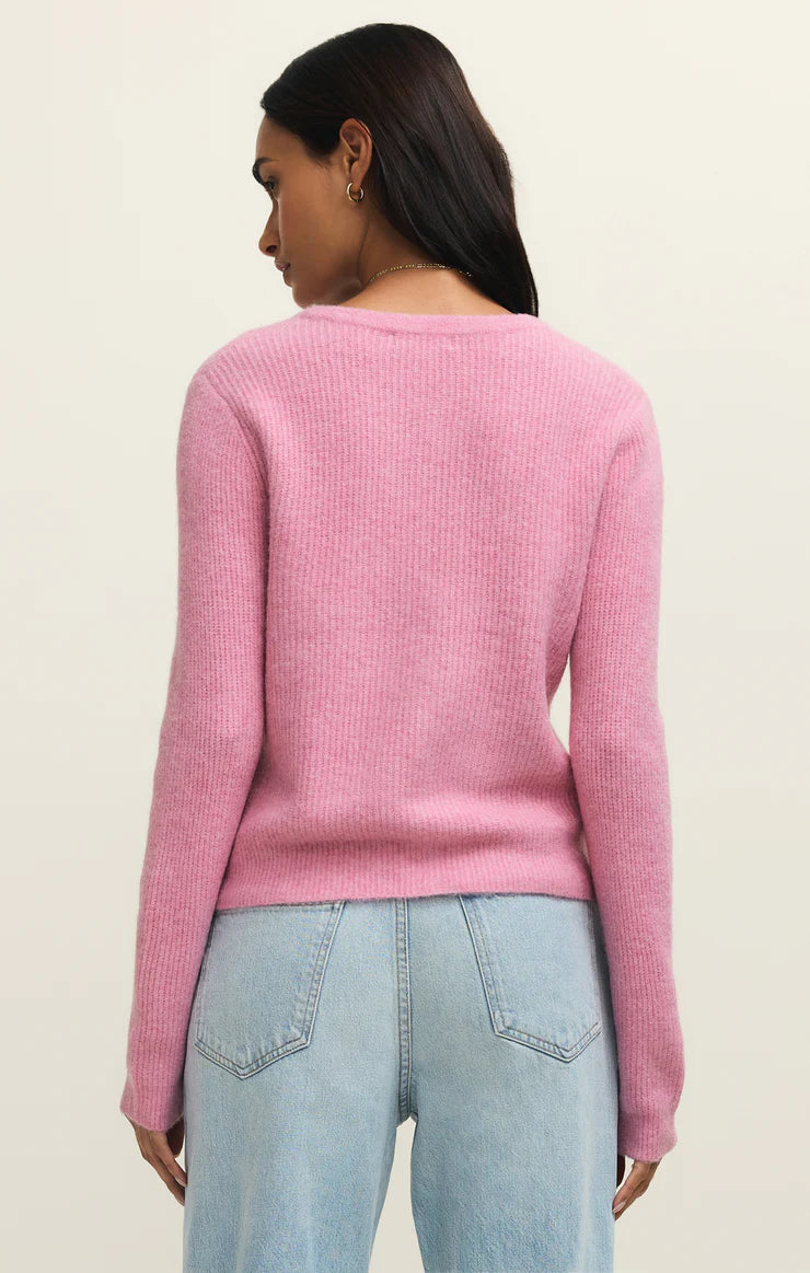 Medina Rib Cardigan Pink Crush
