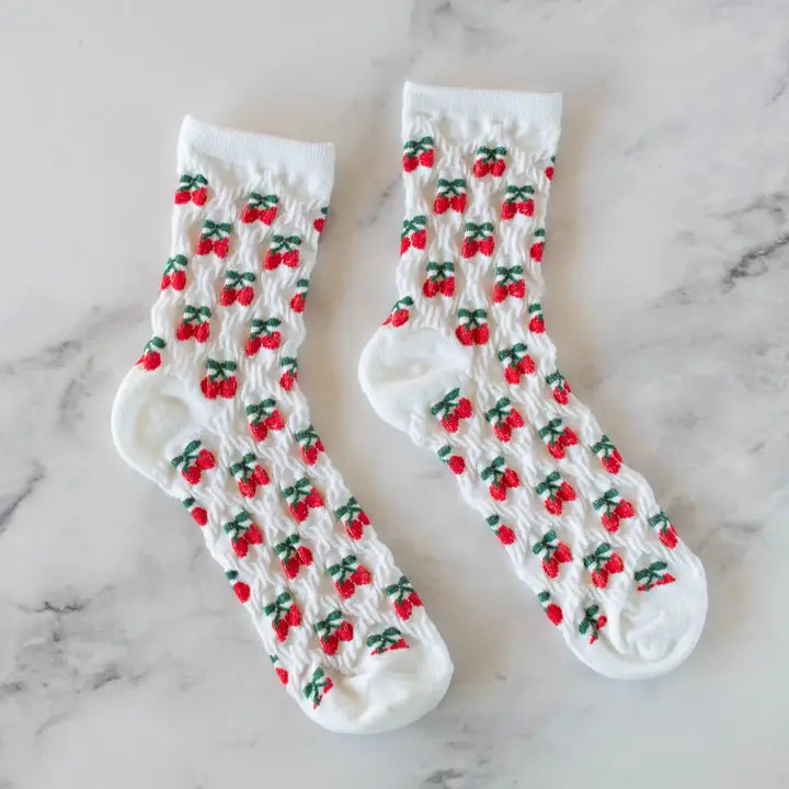 Vintage Cherry Socks