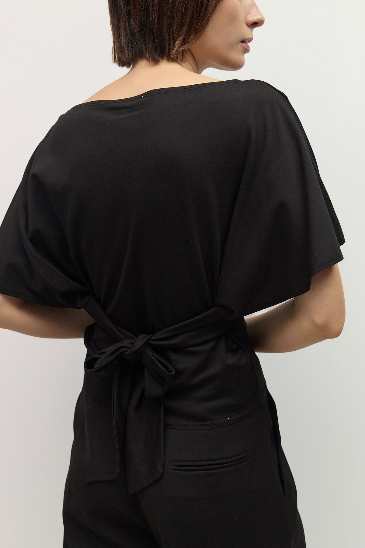 Shianne Adjustable Tie Top Black
