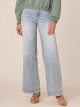 Ab Solution High Rise Wide Leg Jeans Light Blue