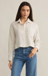 Del Mar Striped Shirt Natural