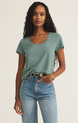 Anywhere Scoop Tee Sea Pine