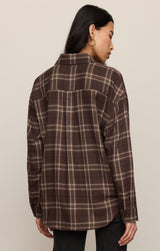River Plaid Button Up Dark Roast