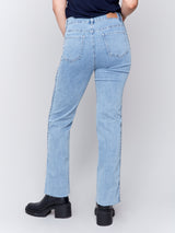 Braided Side Tape Jeans Light Blue